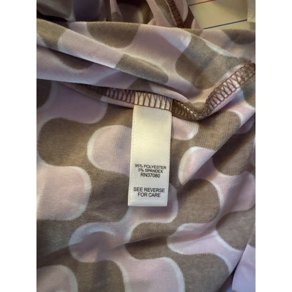 Cato Womens Sleeveless Pink Brown Wave Print Tunic Top With Button Details 18/20 - Picture 5 of 8